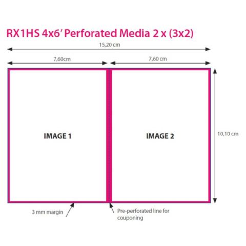 DNP papir DSRX1HS-4X6P 2 Roll � 700 St. 10x15 Perforiran za DS-RX1HS