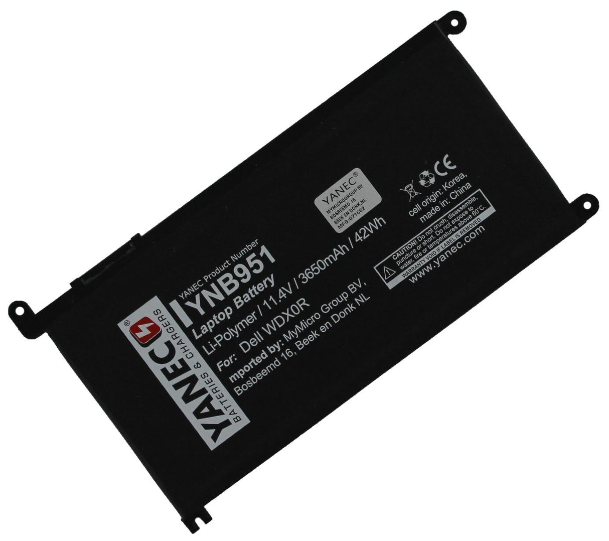 Yanec laptop battery 3650 mAh