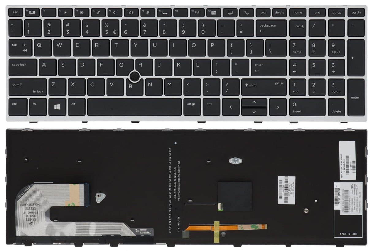 HP bærbar tastatur QWERTY US + baggrundsbelysning