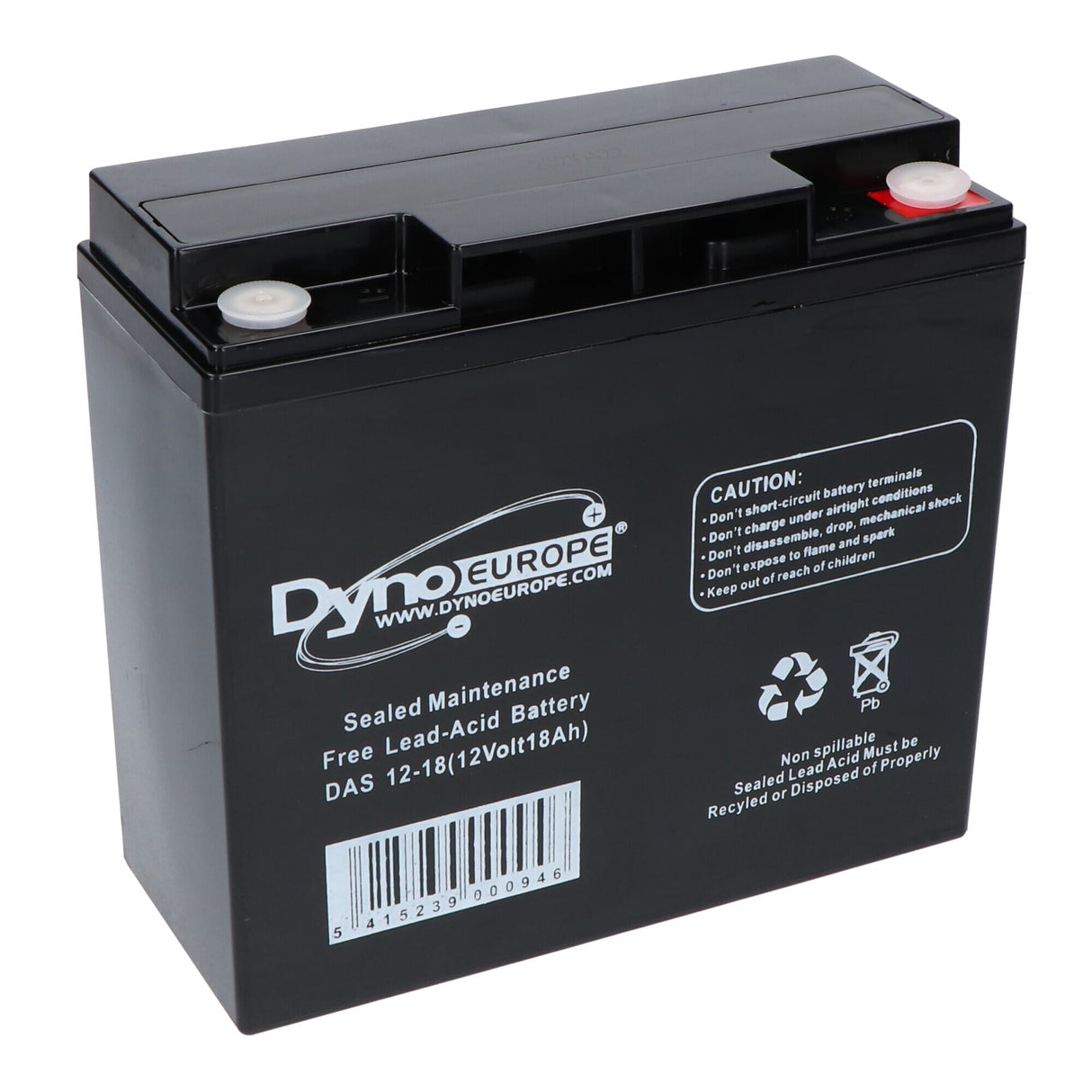 Dyno Europe Dyno prowadzą baterię 12 V 18ah