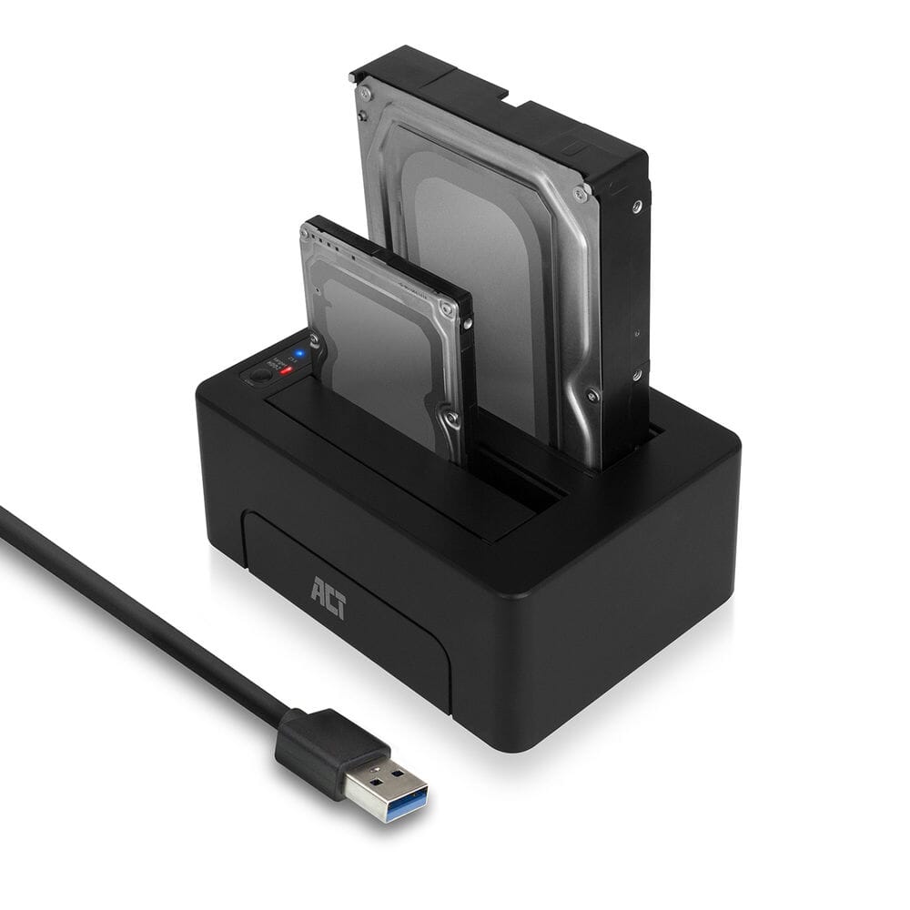 ACT 2.5 a 3,5 palce SATA DUAL TIFL DISK Dock USB 3.2 Gen1
