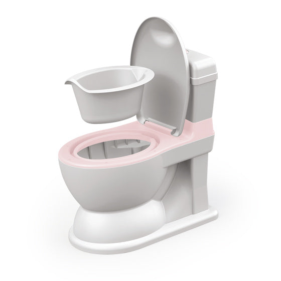 Dolu 2-in-1 XL Educational Plaspotje with coil effect white pink