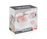 Dolu 3-in-1 Educational Plaspot with toilet reducer White Pink