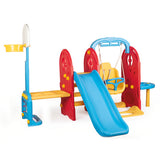 Dolu 7 in 1 Play set con slitta e rossa blu swing