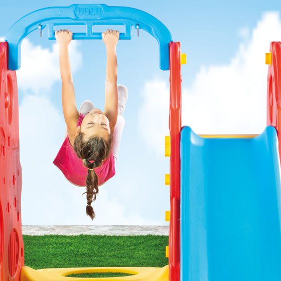 Dolu 7 in 1 Play set con slitta e rossa blu swing