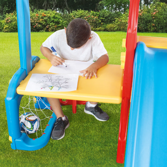 Dolu 7 in 1 Play set con slitta e rossa blu swing