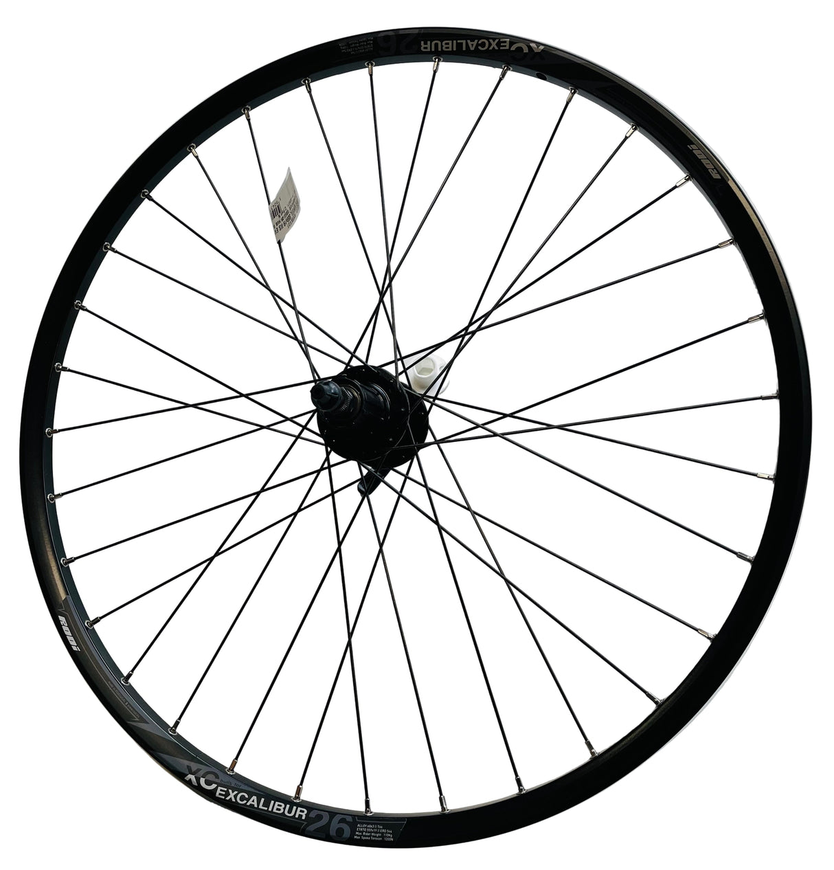 Rodi achterwiel 26 - 559x19 iis excalibur 2xc db600 qr zwart schijfrem cassette
