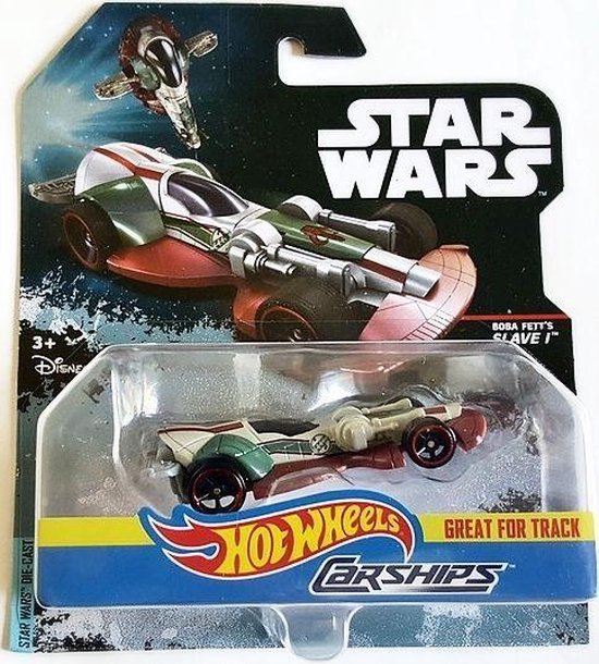 Mattel star wars hot wheels car boba fett's slave 1
