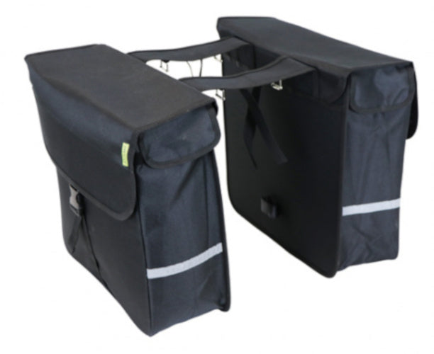 Dresco Comprador de lujo Bolsa de bicicleta doble de 40 litros Nylon Negro