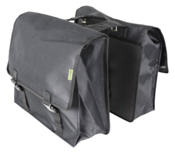 Dresco Super Shopper Bolsa de bicicleta doble de 50 litros Nylon Negro