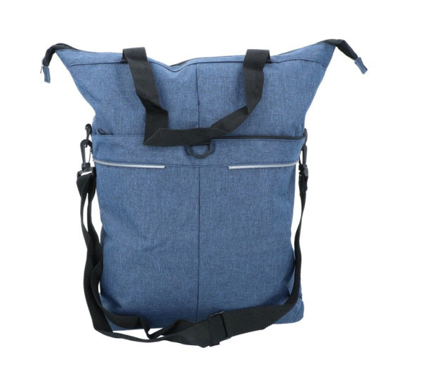 Dresco enkele fietstas en shopper 18 liter blauw