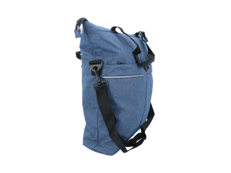 Dresco enkele fietstas en shopper 18 liter blauw