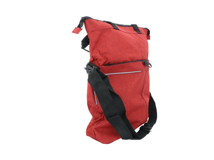 Dresco Single Bicycle Bag and Shopper 18 litros vermelho