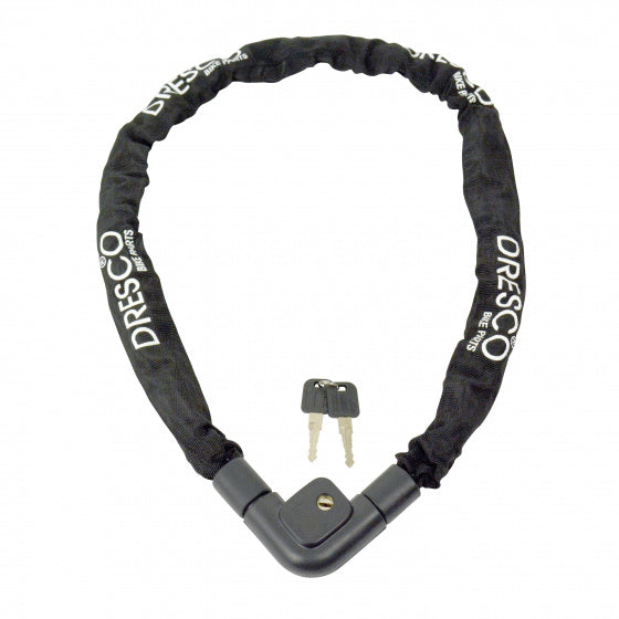 Dresco chain lock 120 cm x 7 mm with 2 keys black