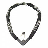 Dresco Chain Lock 150 cm x 10 mm de poliéster em aço preto