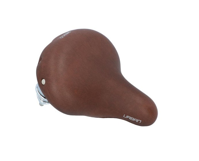Dresco Urban XL Bicycle Saddle 90 ° Sitation Area Brown