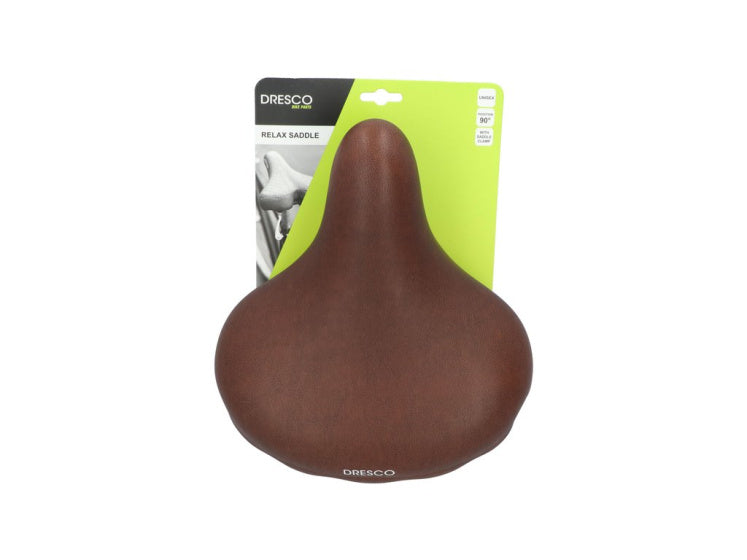 Dresco urban xl bicycle saddle 90° seat angle brown