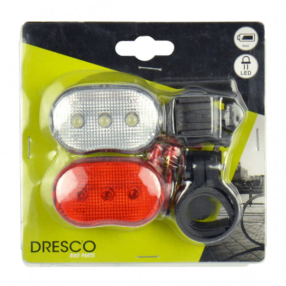 Dresco Lighting Set LED -batterier Rødt svart hvitt