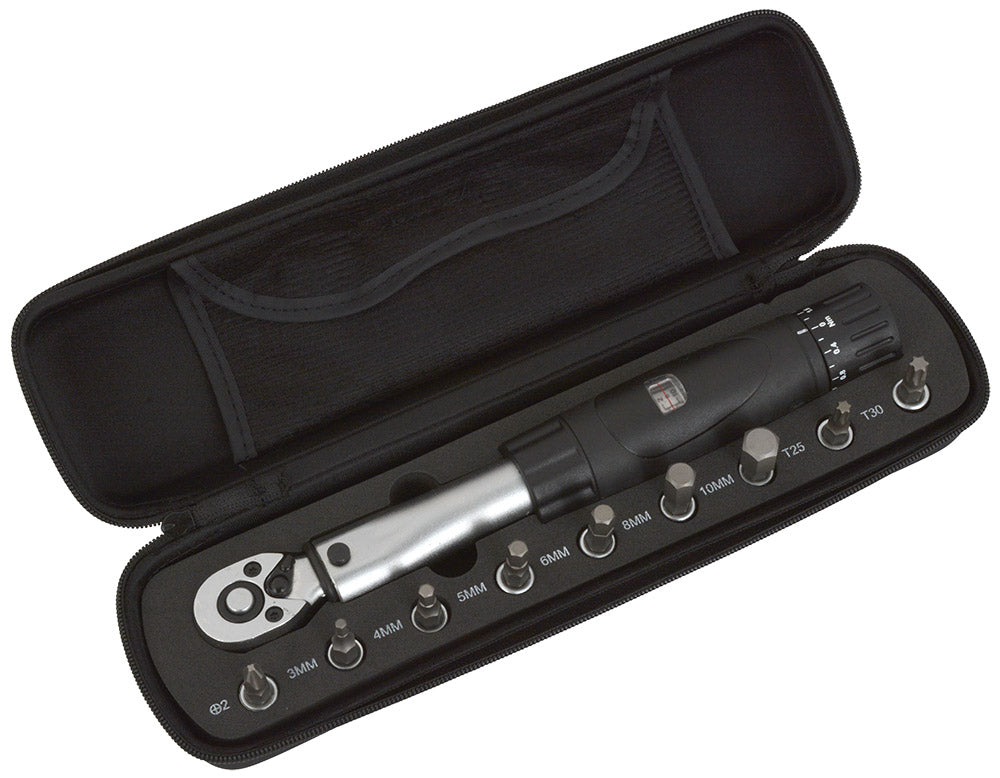 Radon torque wrench 1 4 2-24 nm + 9-piece bit selection