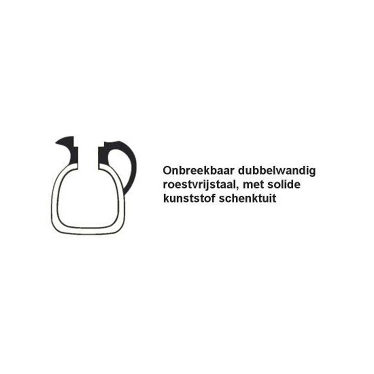 Cater-profi isoleerkan rvs met zwarte schroefdop 1l