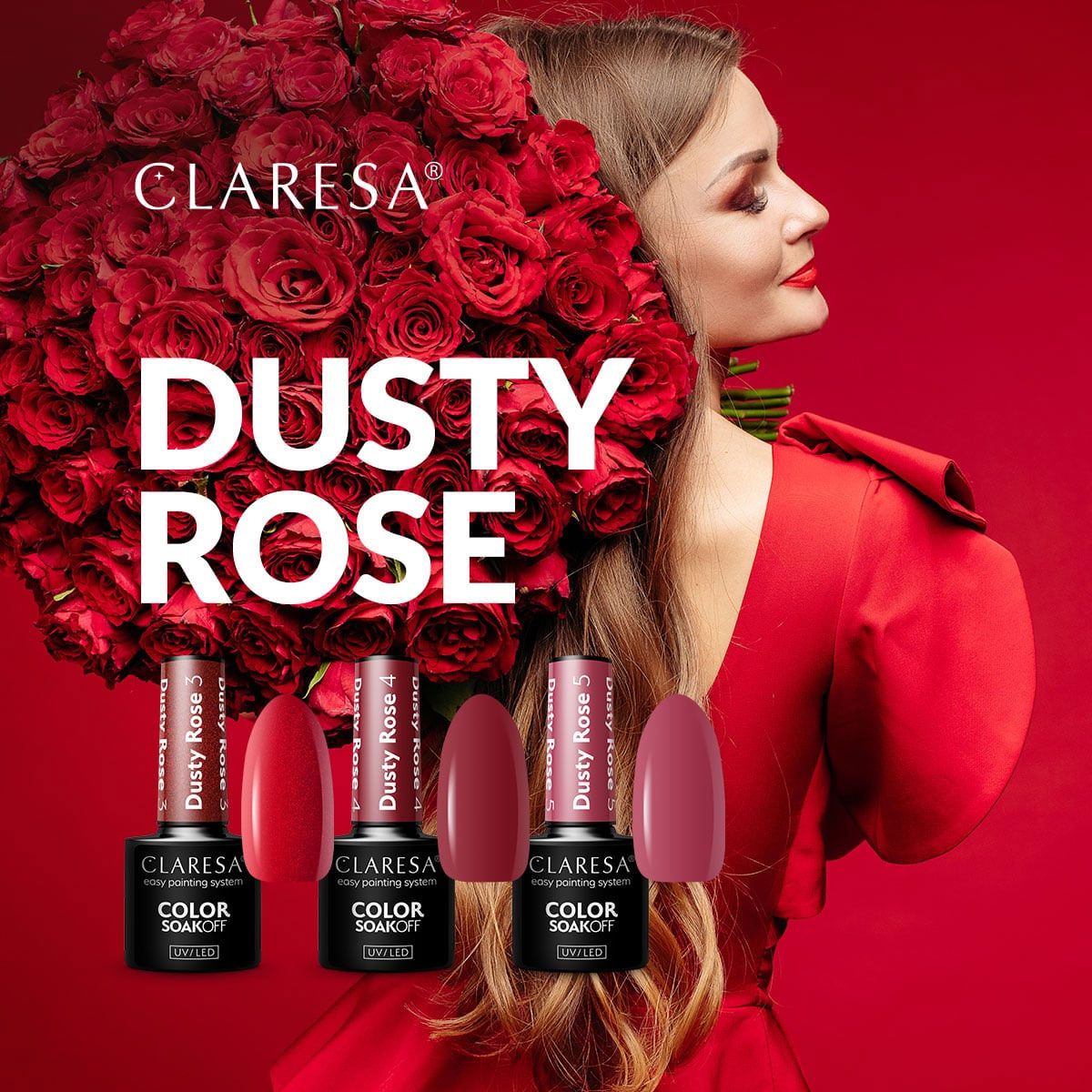 Claresa UV LED gel lak 5 ml Dusty Rose 3