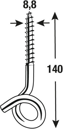 Кука Connex Swing Hook 8.8x140 2 бр предни - dy270540