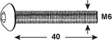 Connex laagbolkopschr.b6k m6x40 8s rvs-a4 - dy4870640