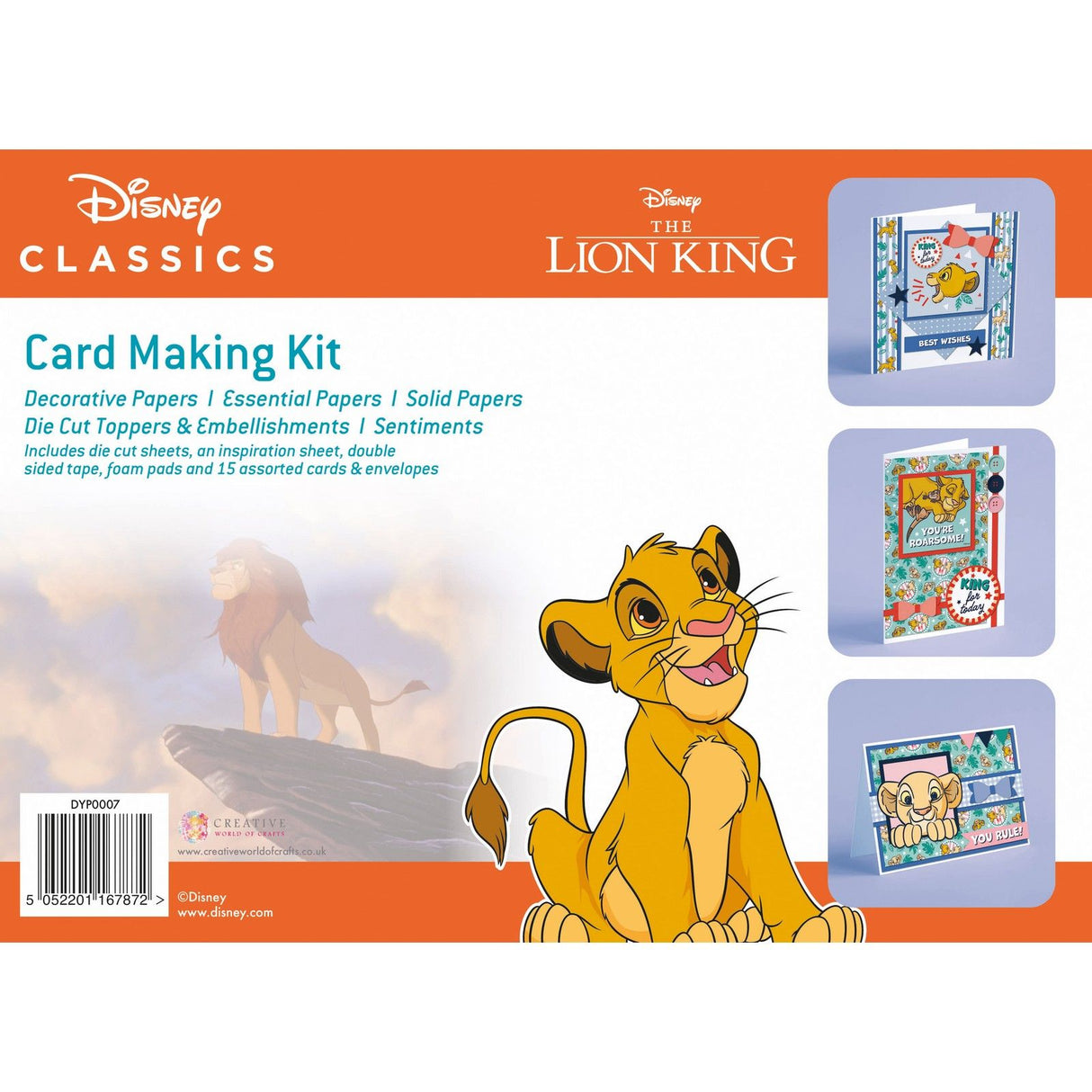 Creative expressions • the lion king large card a4 kit