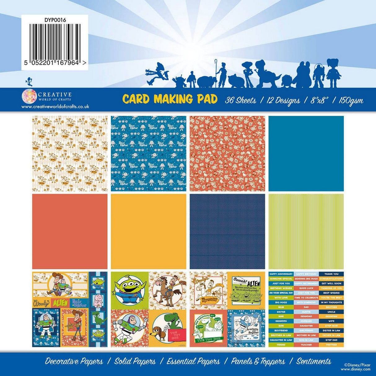 Creative expressions • card making pad toy story
