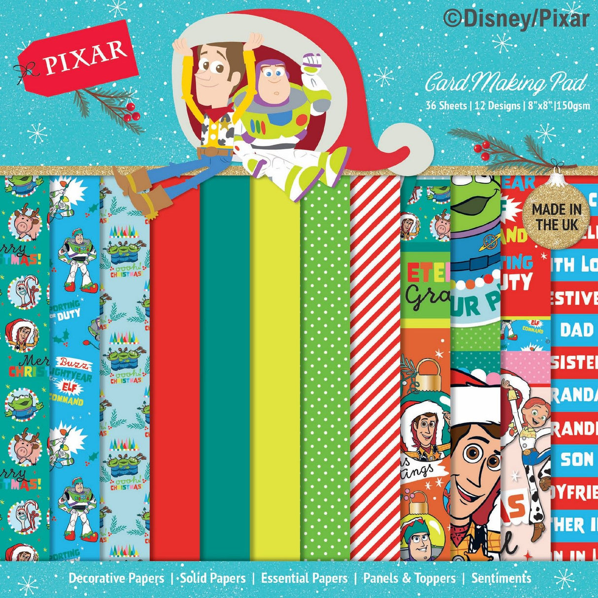 Creative expressions • toy story christmas card making pad 20,32x20,32cm