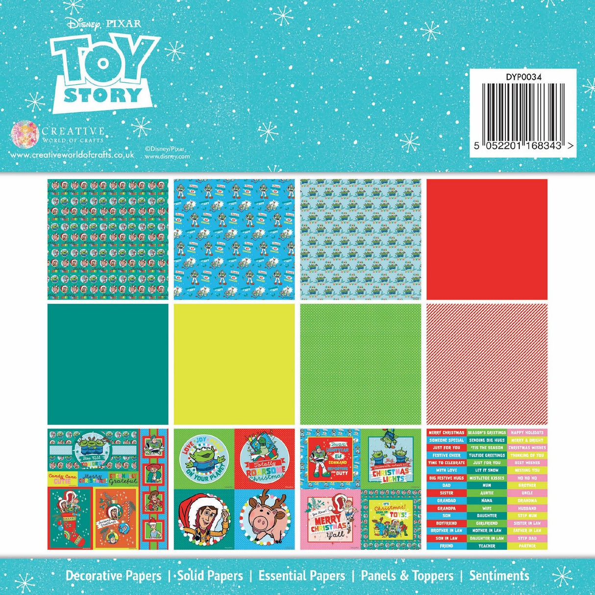 Creative expressions • toy story christmas card making pad 20,32x20,32cm