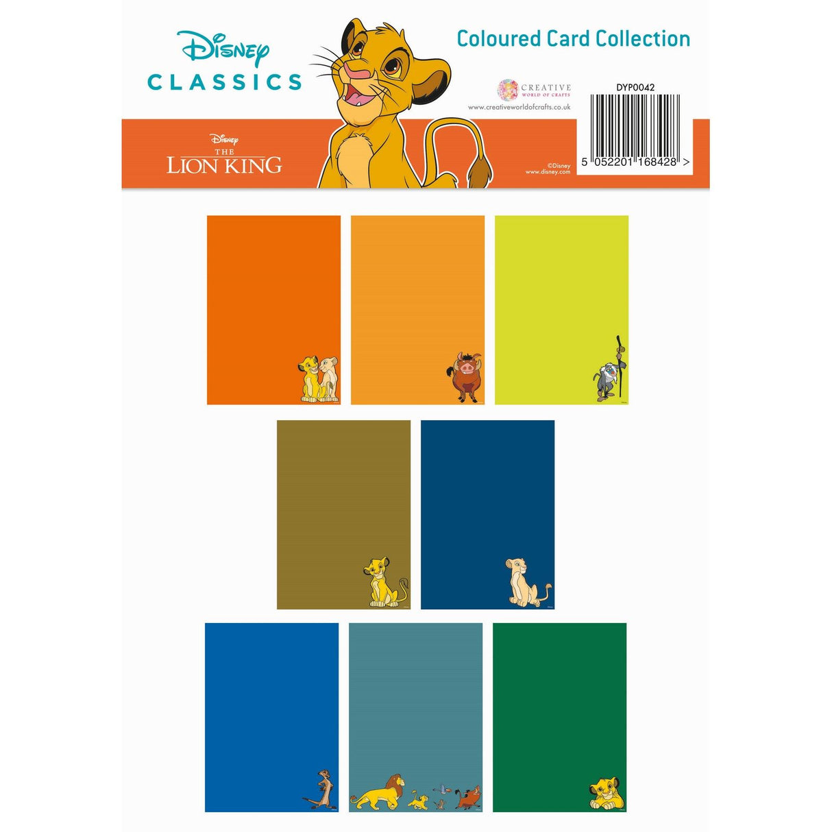 Creative expressions • the lion king coloured card pack