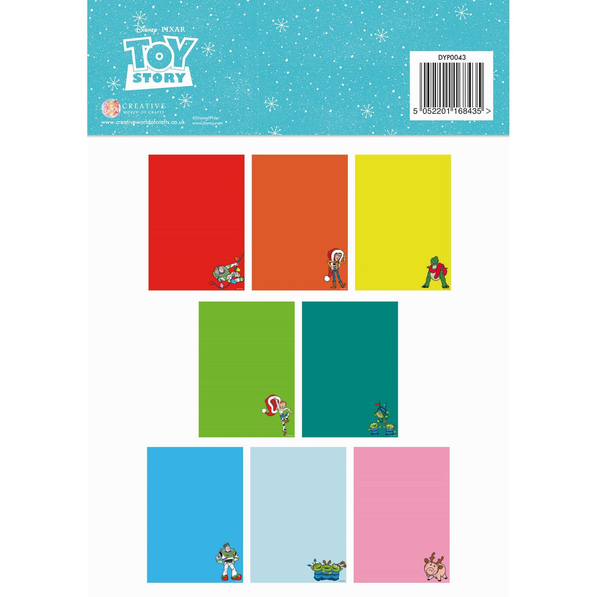 Creative expressions • toy story christmas coloured card a4 pack