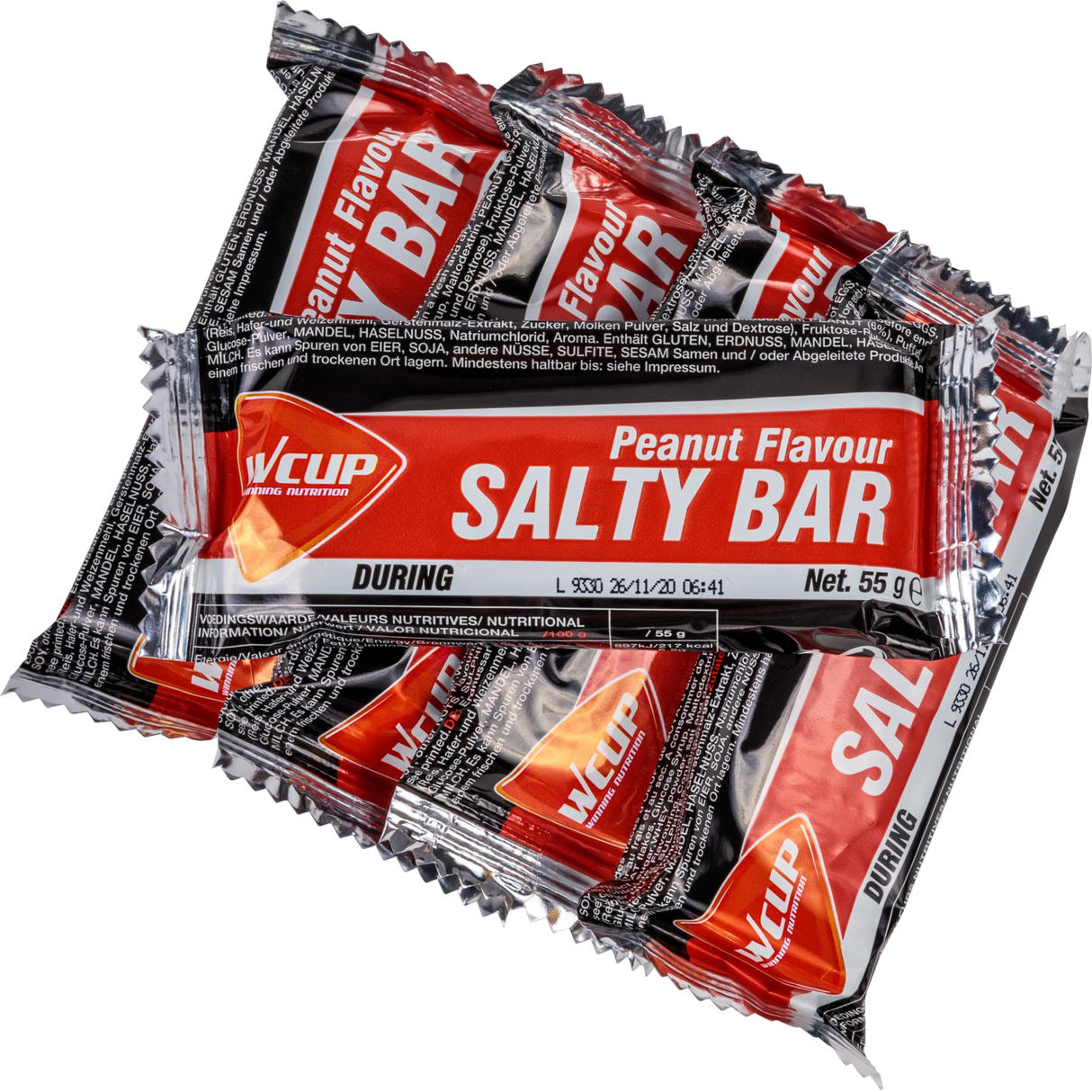 Wcup - energy bar salty peanut 55 grams 20 pieces