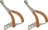 Mks alloy toe clips w leather