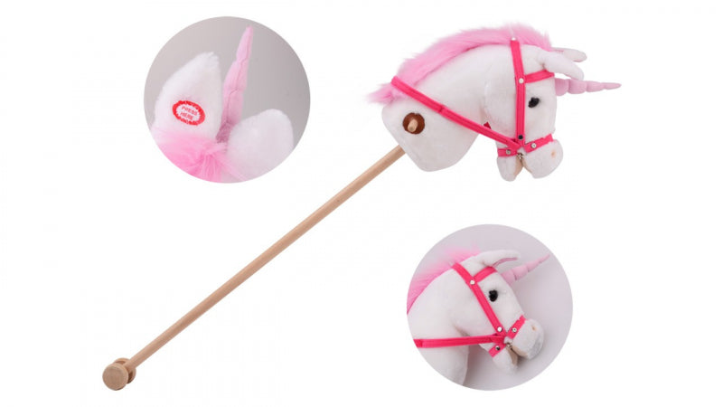 Johntoy Unicorn Hobby Horse med lyd