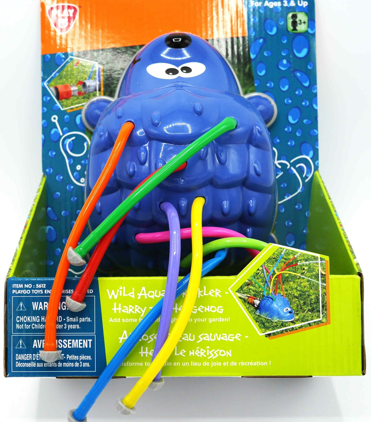 Playgo water sprinkler hedgehog with 8 arms from which water comes out
