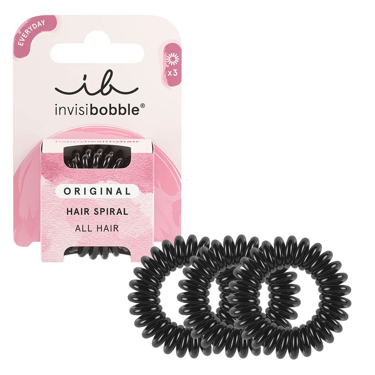 Invisibobble original true black 3 pieces