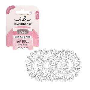 Invisibobble extra Suergfalt sanft glaskloer 3 Stécker