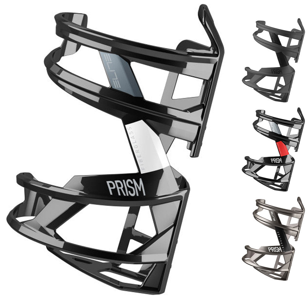 Elite bottlecage (sidecage) prism left titanium with black graphics