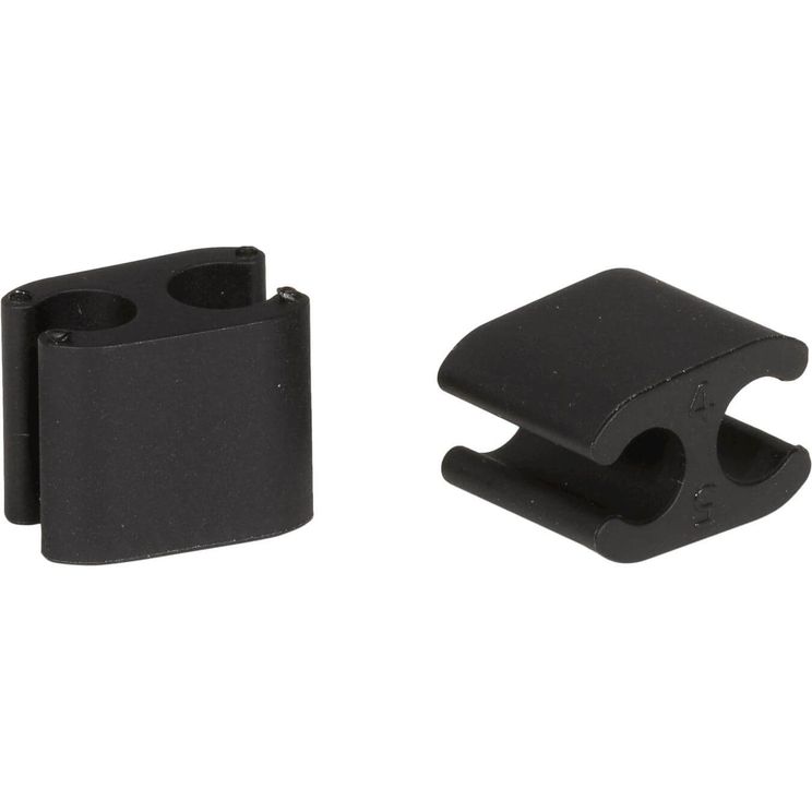 Elvedes kabelklip Duo PVC 5,0 mm + 5,0 mm sort (50 stykker)