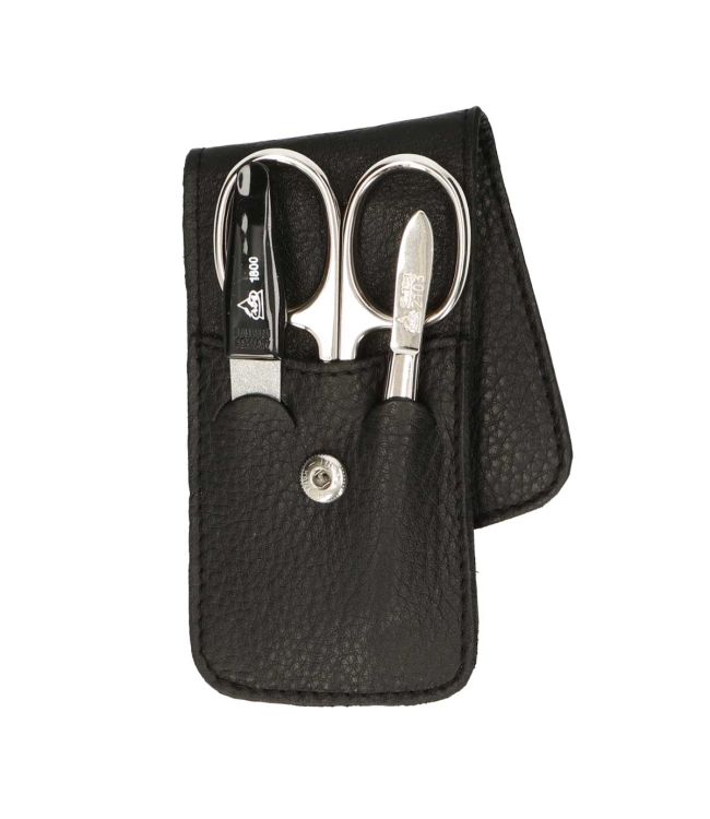 Erbe Solingen 3-part manicure pouch with snapper closure (Erbe9018)