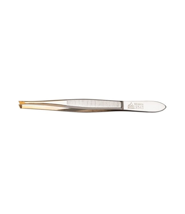 Erbe Solingen Pincet slanted narrow gilded 9cm (Erbe92343)