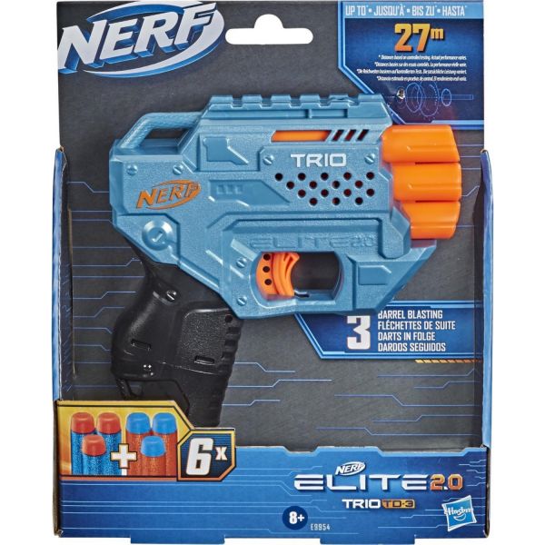 Hasbro nerf elite 2.0 trio td 3 shoots 25 meters far