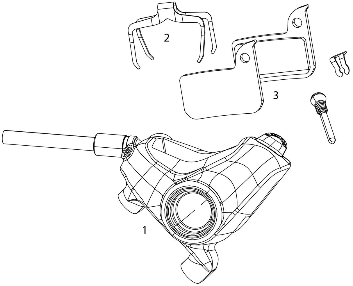 Sram disc brake s900 disc br. s900 hydr., right, rear br.