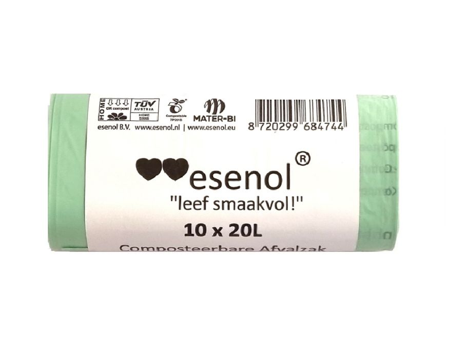 Esenol compostable waste bags 20 liters - 1 roll of 10st