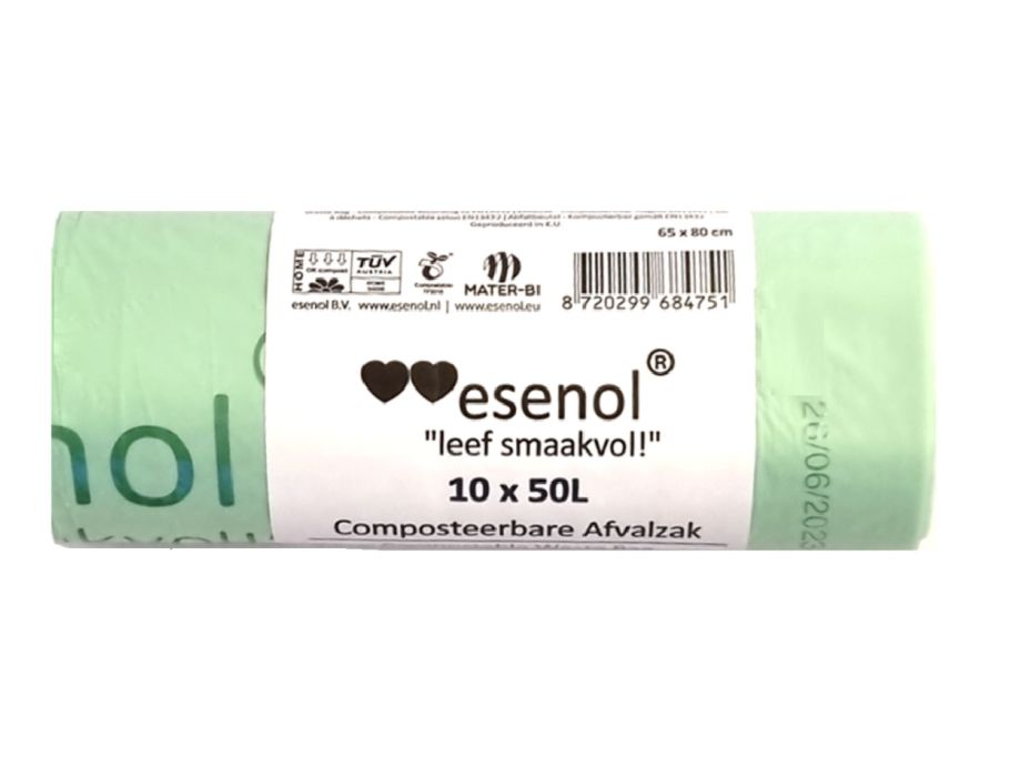 Esenol compostable waste bags 50 liters - 1 roll of 10st