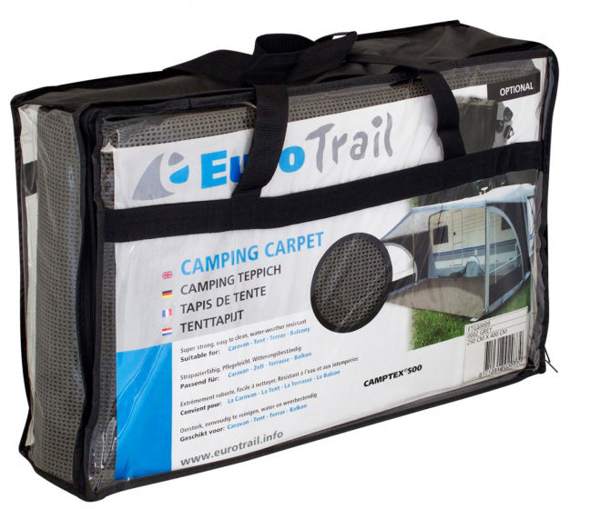 Tapis de tente Eurotrail 300x500 cm en nylon vert mousse