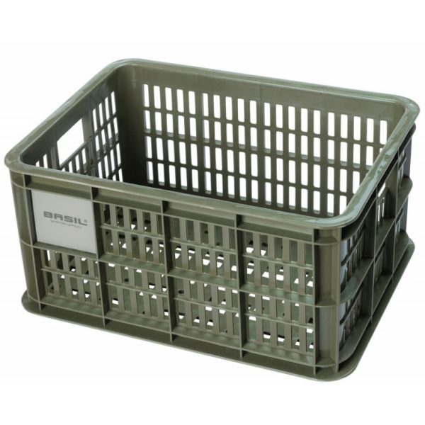 Basil Fietskrat S - pequeno - 17,5 litros - verde