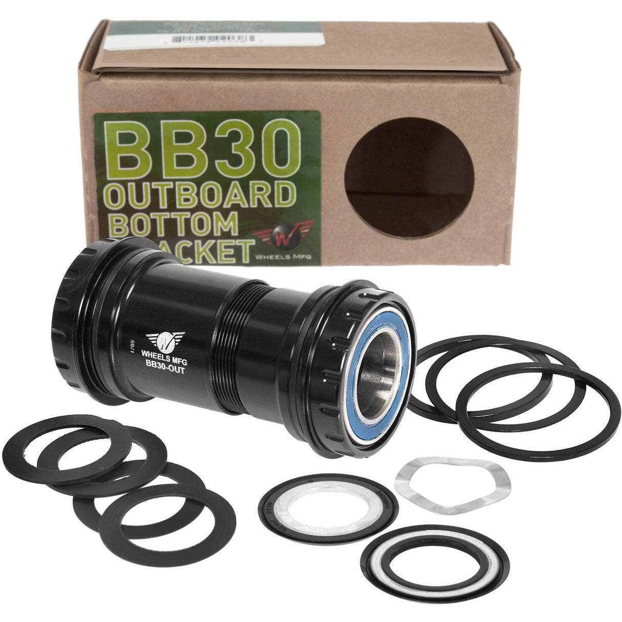 Ratų gamybos ratai MFG apatinio laikiklis BB30 SRAM 22 24 mm Abec 3 juodas juodas